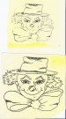 Clown 2 motiv 11x11cm 9x9cm