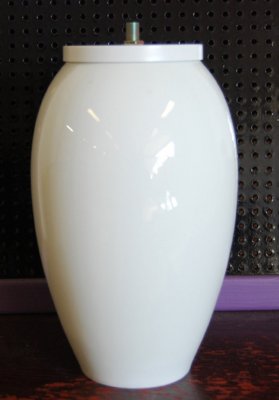 Lampfot med vitt plastlock 23cm