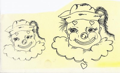 Clown 2 motiv 11x11cm 9x9cm