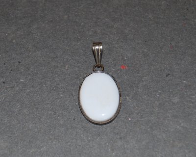 Medaljong Äkta silver platta 18x13mm