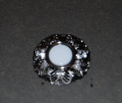 Brosch antik platina platta 19mm